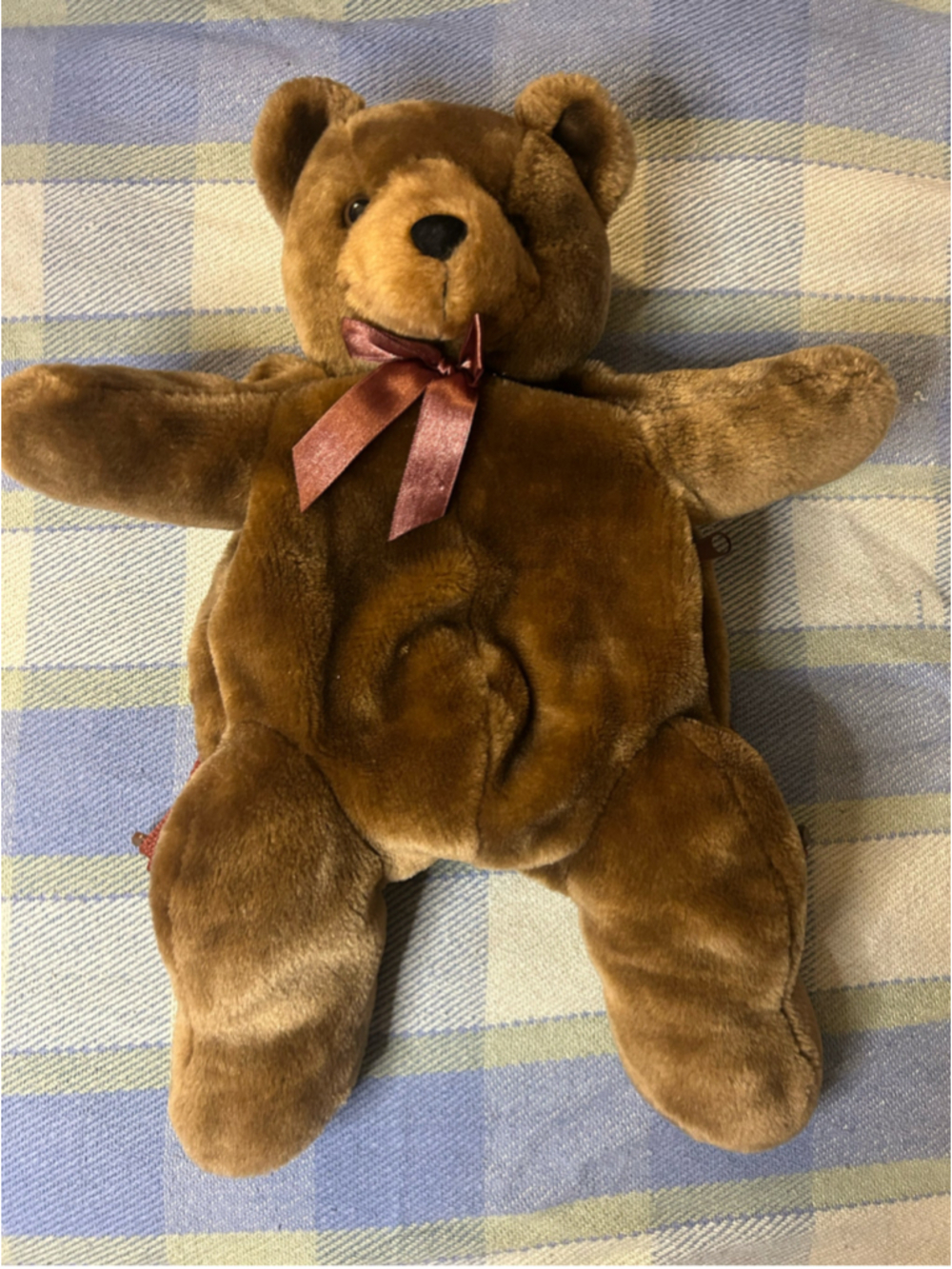 Vintage Planet Plush Brown Teddy Bear Backpack Plush Stuffed Animal Bag